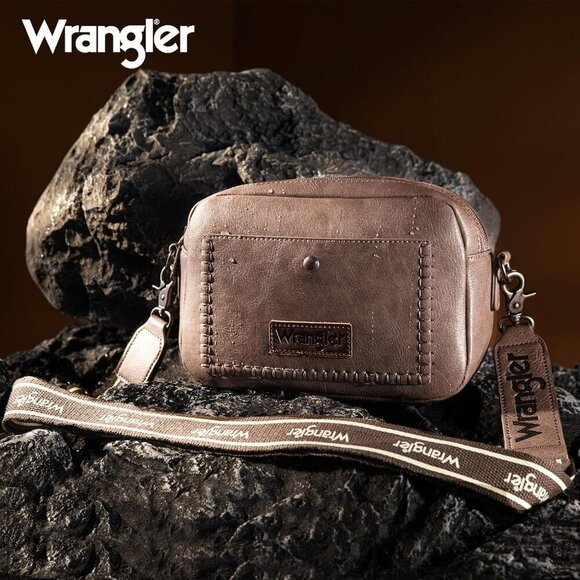 Wrangler Crossbody Purse Women Trendy Camera Snapshot Crossbody Bag Wide Strap - Picture 6 of 6